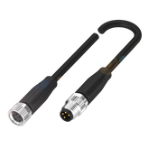 Balluff Cordset, M8 female 0deg A-code 4-pin / M8 male 0deg A-code 4-pin 2m Balluff